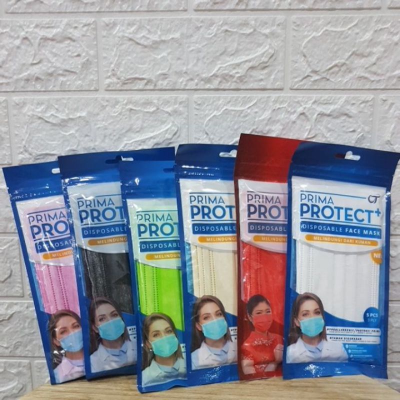 Prima Protect+ masker 3lapis isi 5