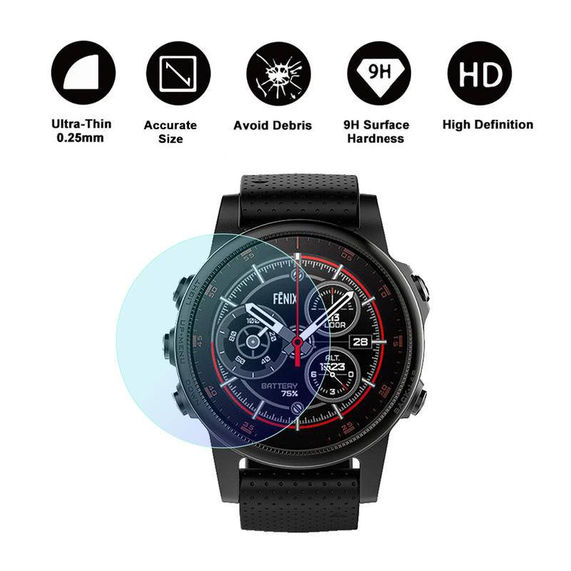 1-2pcs Tempered Glass Pelindung Layar Smartwatch Garmin 225 235 245 935 645 735 XT Series Forerunner 245 Fenix5