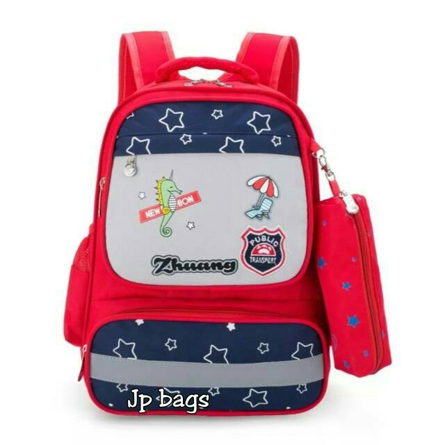 Ransel Yp uniqor Animasi/Motif udang/motif bintang/Tas sekolah TK/SD