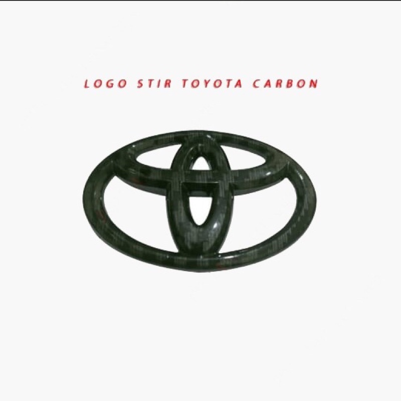 Emblem Casing Logo Stir Mobil Toyota-Carbon