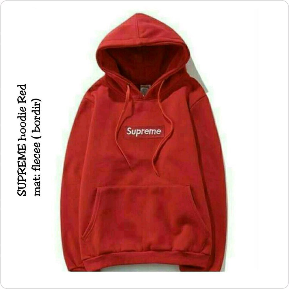 Dijual supreme hodie red Diskon