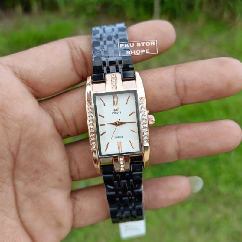 Jam Tangan Wanita Fashion Rantai Stainliss Jam mewah Formal Permata Anti Air || Jam Tangan Wanita murah || Jam Tangan Wanita Analog Quartz