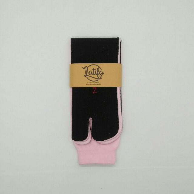 Kaos Kaki Jempol Polos Nilon Telapak Hitam Dewasa [ 1 LUSIN ]-pink