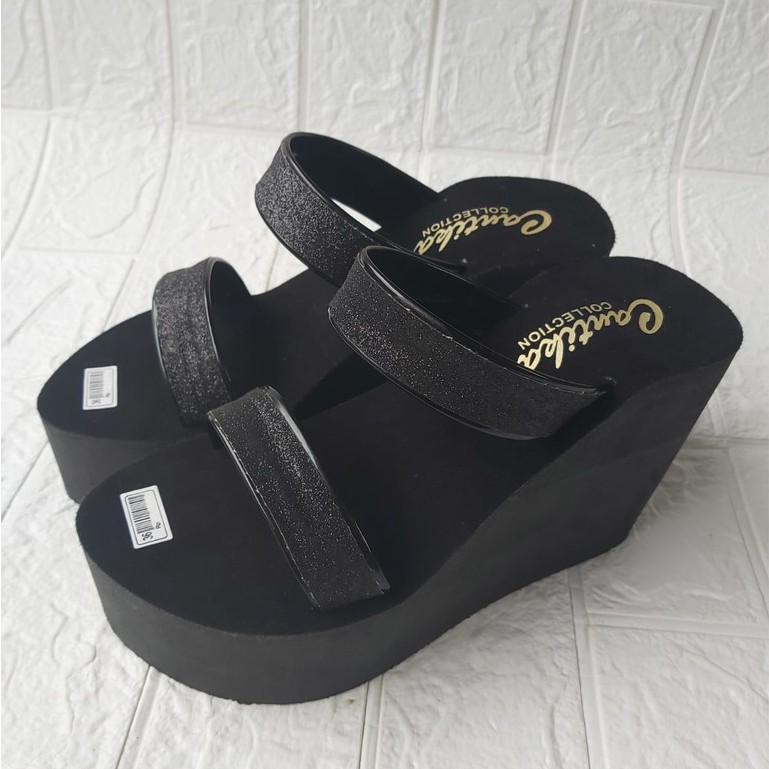 Sandal Wedges Tinggi 11cm // sandal wedges wanita ban dua MANOHARA Terbaru 2021