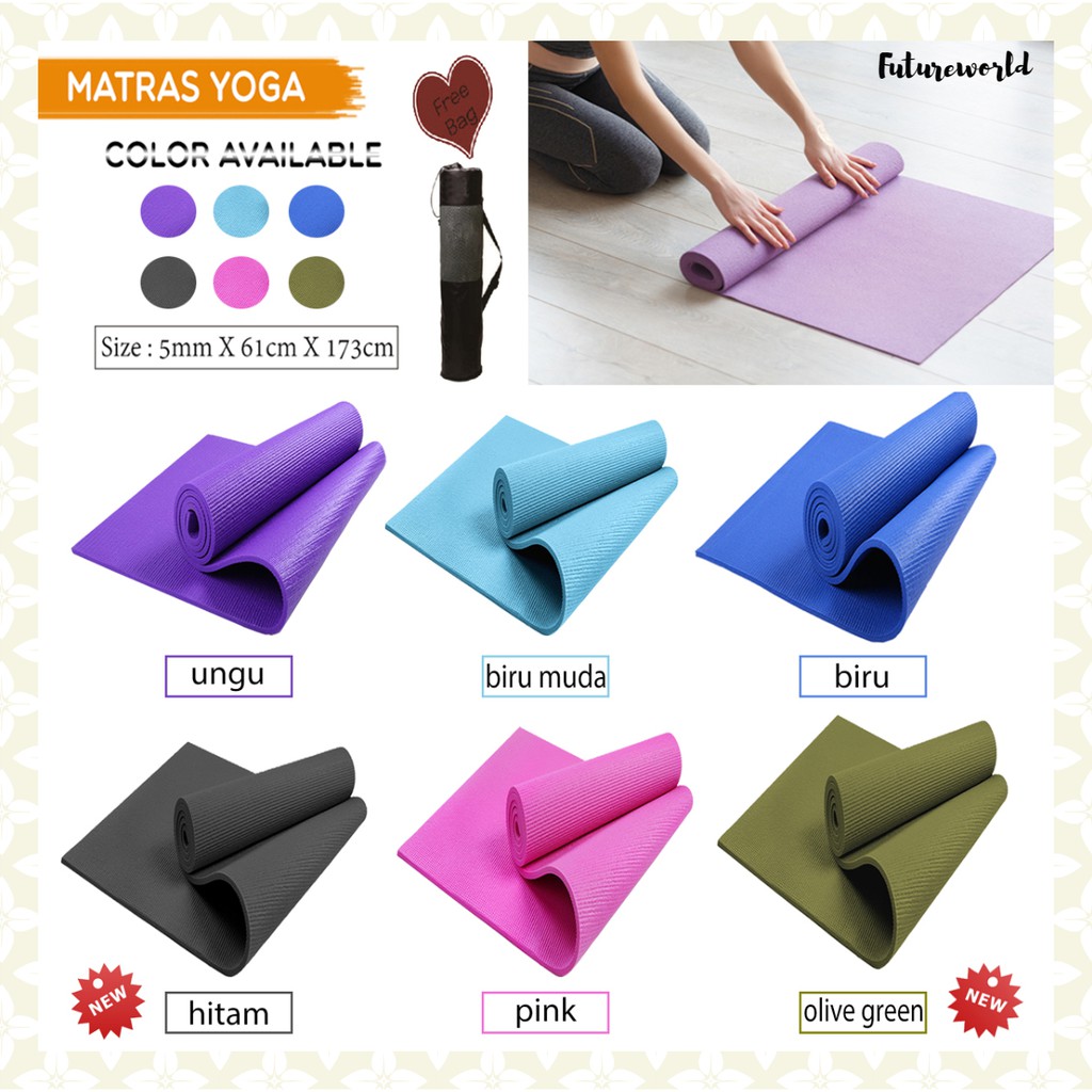 Matras Yoga Mat Yoga Anti Slip Senam Yogamat Yoga Gym Matrass Fitness Karpet Matras