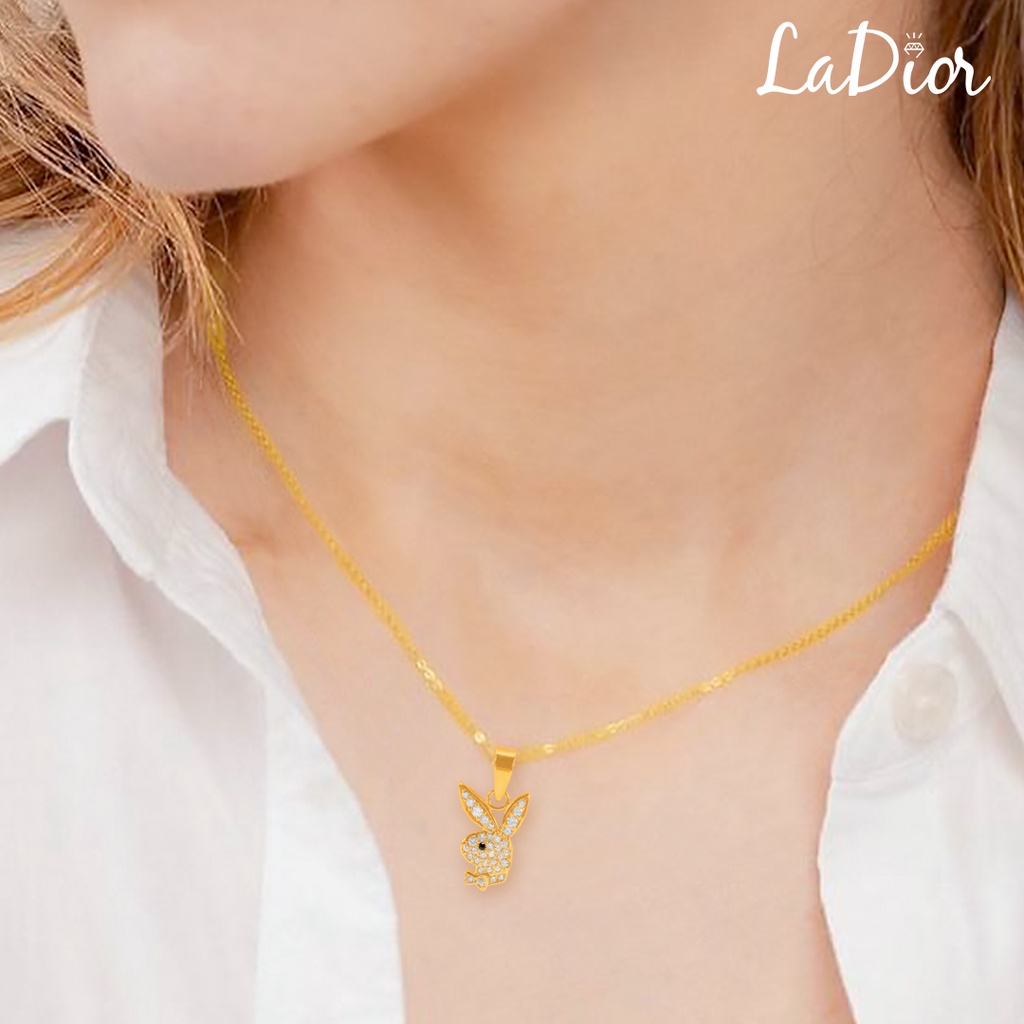 LADIOR - Liontin Emas Asli kadar 375 Model Kepala Kelinci Playboy - 029 - 8K - Yellow Gold