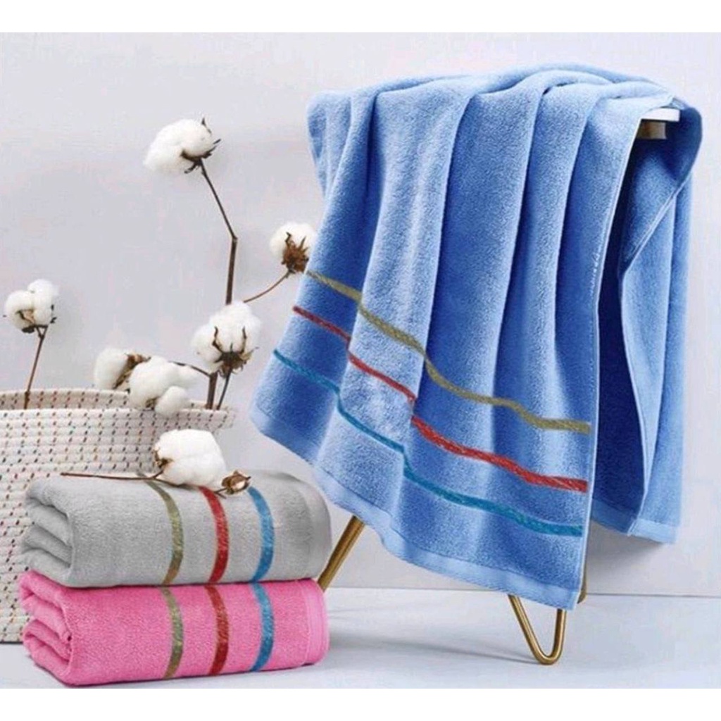 Handuk Mandi Dewasa Jumbo Motif 3 Baris 70X140CM