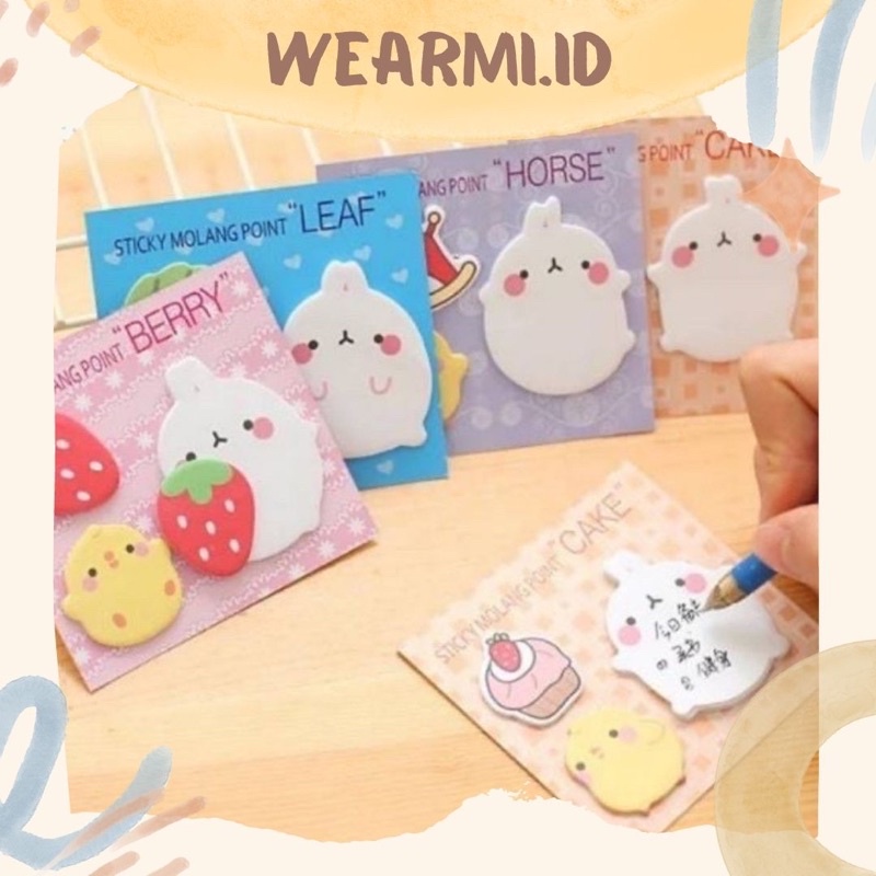 

Sticky note molang paket berry leaf cake horse diy scrapbook jurnal bujo