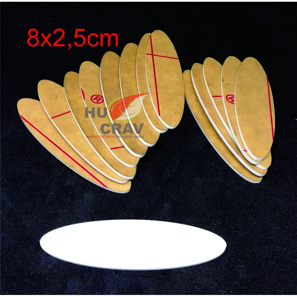 

Bahan Akrilik Nama Dada 8x2,5cm Name Tag Oval PUTIH KAPUR Acrylic