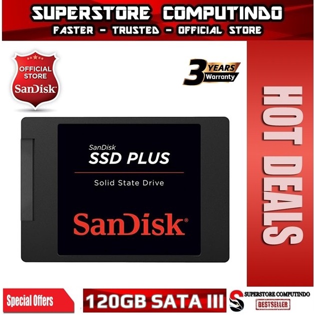 SSD SanDisk Plus 120GB SATA III