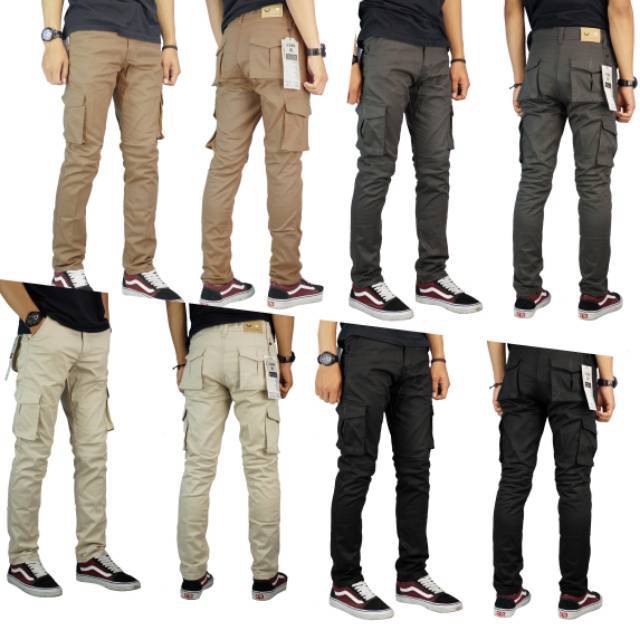 Celana Cargo Panjang Pria//Celana PDL Kanvas premium  Size 27-38