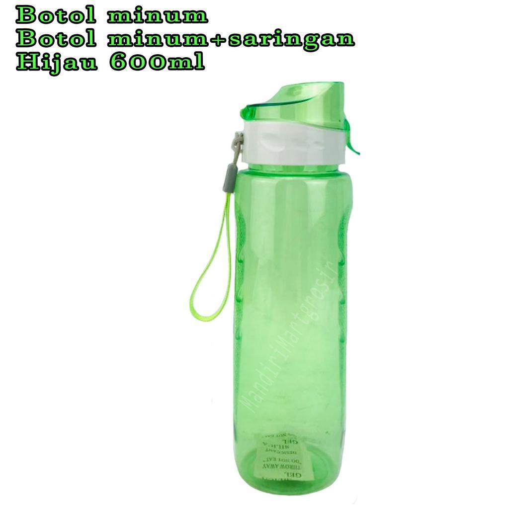 botol plastik*Botol minum* Botol minum + saringan* Botol Warna* 600ml