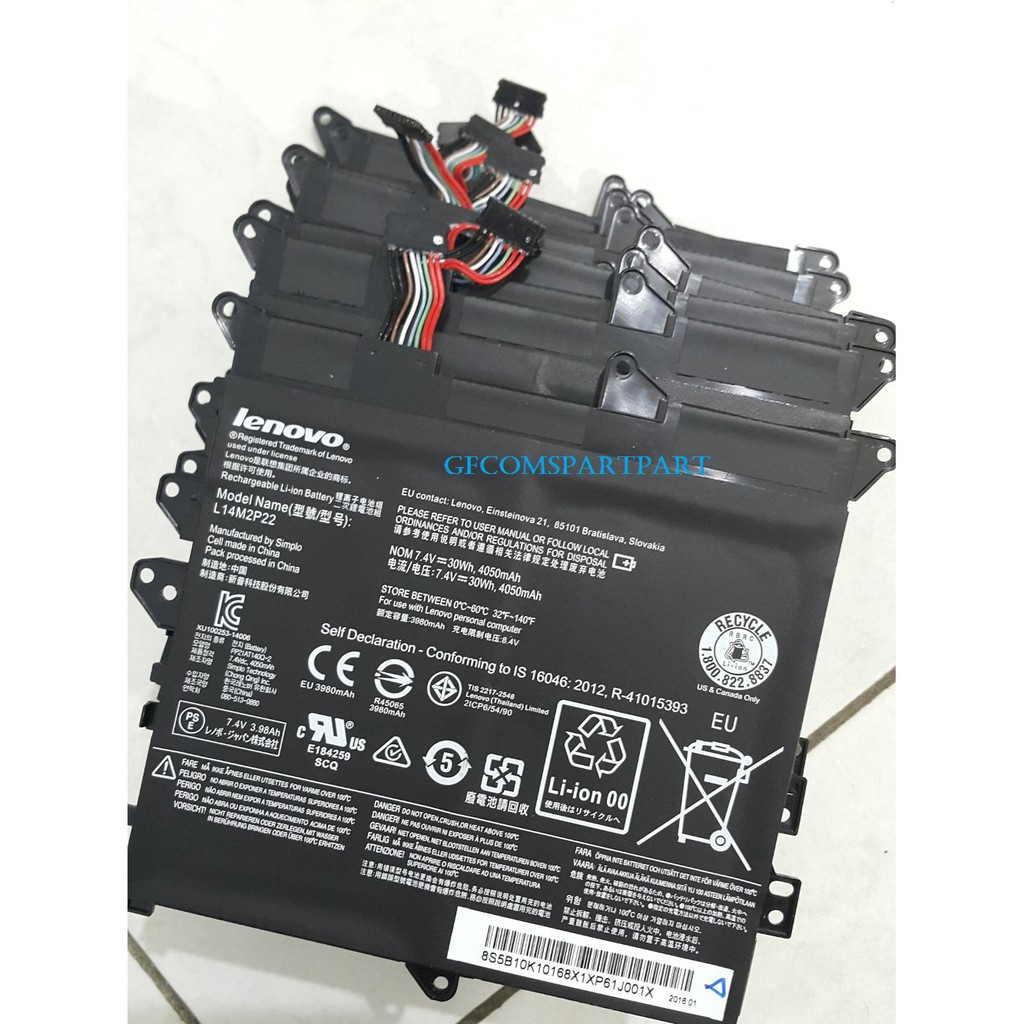 Baterai Battery Lenovo Flex 3-1120 Flex 3-1130 80LX001FUS L14M2P22 L14M2P22