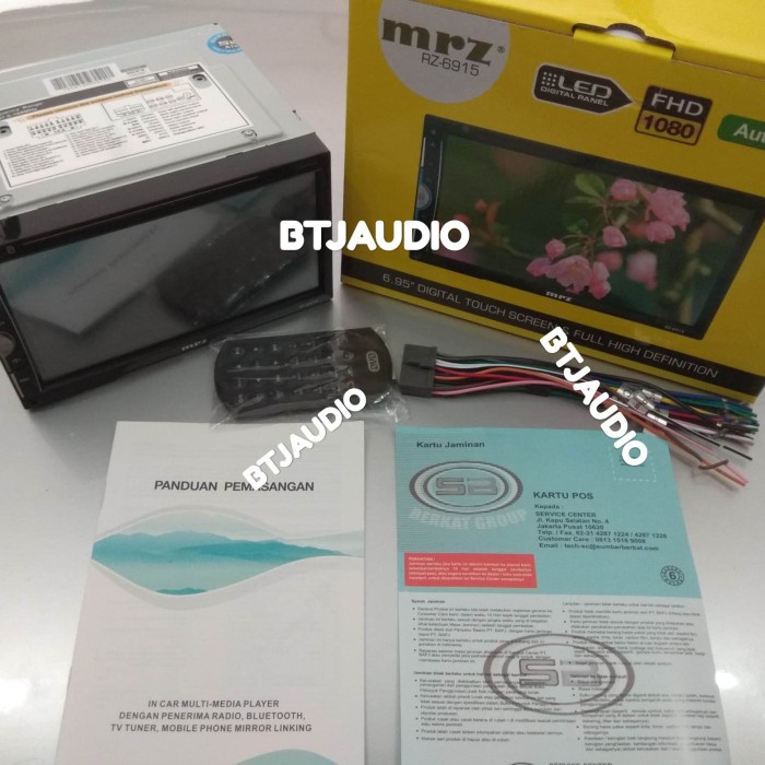 HEAD UNIT TAPE TV MOBIL DOUBLE DIN MRZ RZ-6915 MIRROLINK,USB MP4/MKV