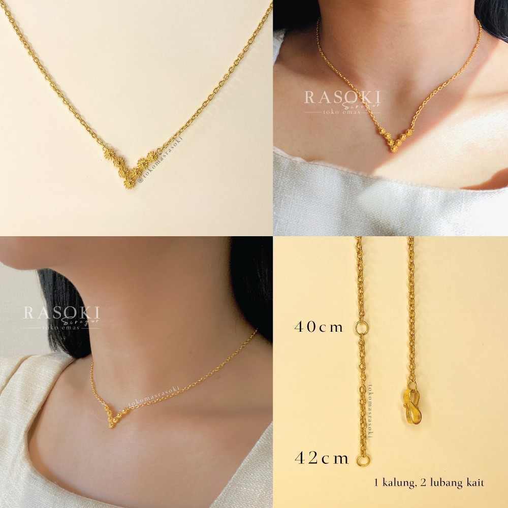 KALUNG V BUNGA 6-7gram EMAS 24 99,99% BALIGE | TOKO MAS RASOKI