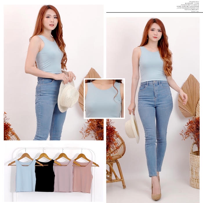 Tanktop Wanita Kekinian Premium | Pakaian Wanita Korea | Baju Wanita Crop Top | Tanktop Wanita Sexy 