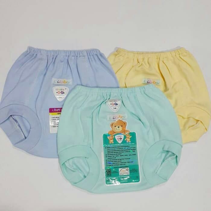 Libby CELANA POP / KACAMATA Bayi Anak Polos (1set=3 pcs) Popok Celana Anak Bayi UNISEX