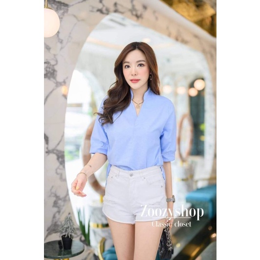 ATASAN ZOOZY VNECK FASHION WANITA IMPORT BANGKOK CODE 04