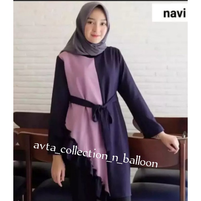 TUNIK KOMBINASI WARNA / MALIQ Tunik / Tunik 2 warna