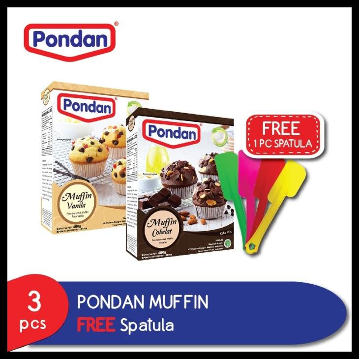

TERBARUU!! Pondan Muffin GRATIS Spatula COD