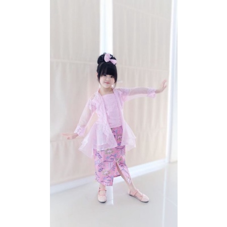 Kebaya Modern Calista brukat kombi Anak-anak dan Dewasa