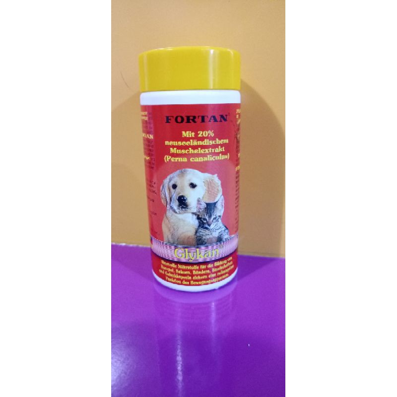 Fortan Glycan 100 gram Vitamin untuk tulang kucing anjing