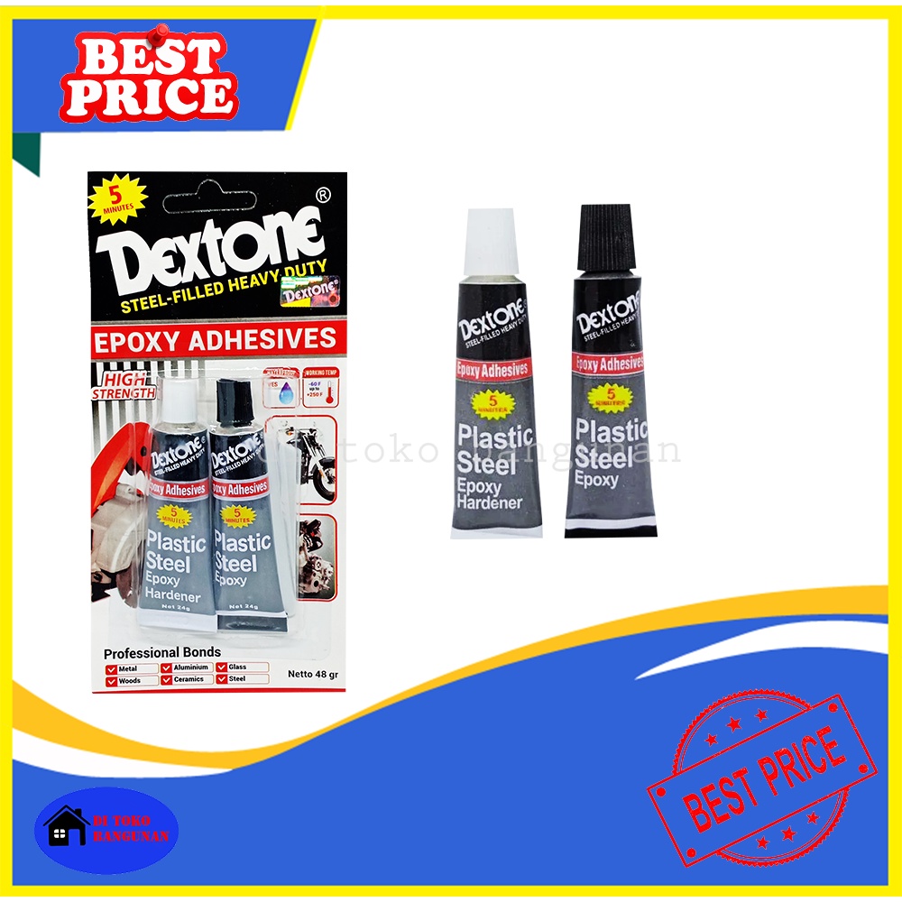 Lem Besi 5 Menit 48 Gram Dextone Lem Mesin Motor