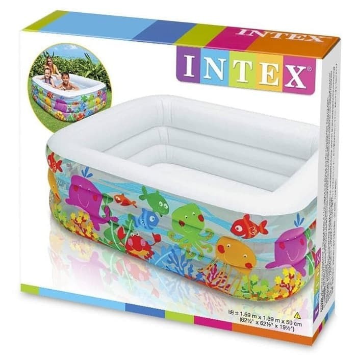 Intex 57471 Clearview Aquarium Pool [159 x159x50cm] / Kolam Anak Besar