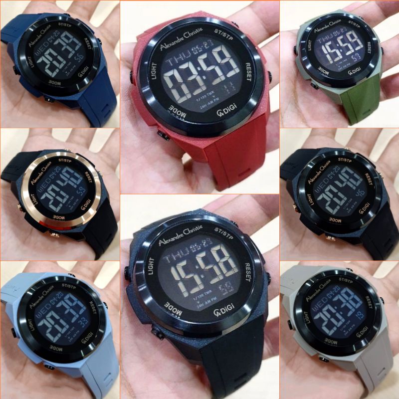 Alexandre Christie Pria / Wanita Original ac 9342 Digital Rubber Garansi Resmi / Alexander Christie