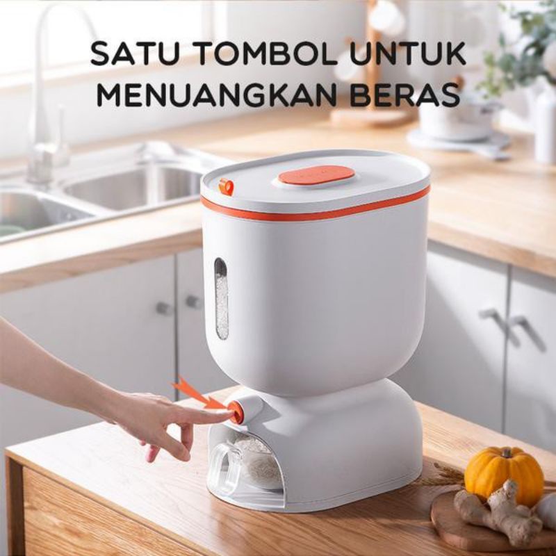 Samono SRB001 Rice Bucket Dispenser Beras Kapasitas 10kg