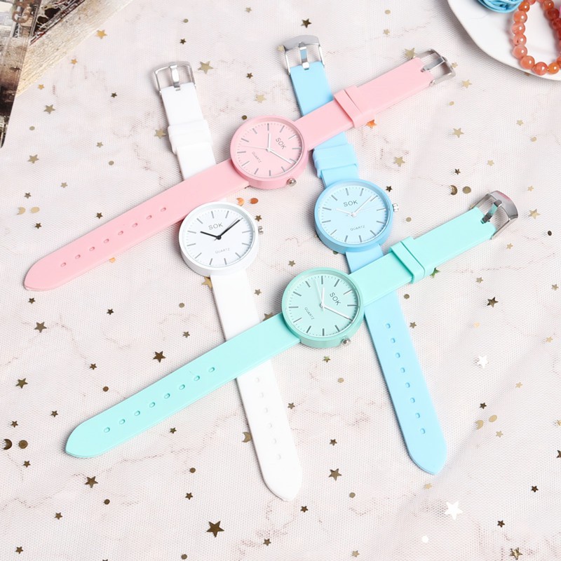 Watchyou  Jam Tangan Wanita Korean Simple Fashion Casual Jelly Men And Women Watches