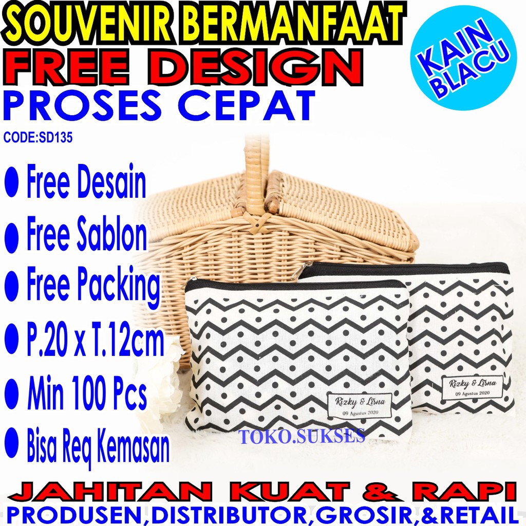 souvenir pernikahan pouch dompet koin Spunbond