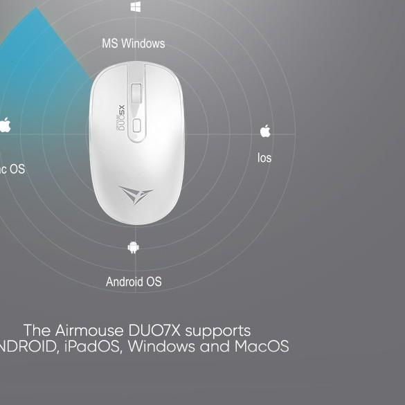 Mouse Wireless & Bluetooth 5.0 Alcatroz AirMouse Duo 5X Silent Click | 1600 CPI [ Garansi Resmi 2 Ta
