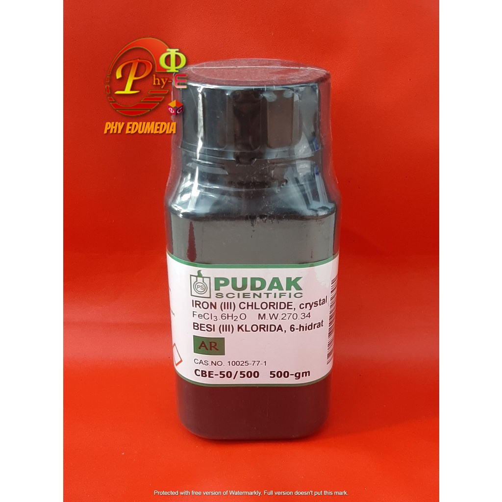 Ferry Chloride / Fecl3.6h2o Analis / Iron III Chloride Hexahydrate PUDAK Per 10 gram