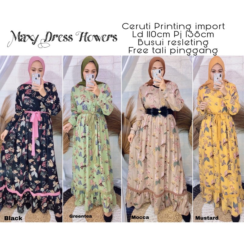 Maxy Dress Ceruty Printing