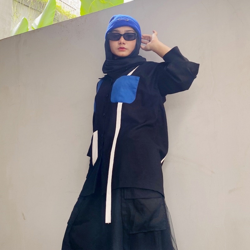 KADELYC “Cipher” Oversized Shirt / Kemeja oversize kasual unisex