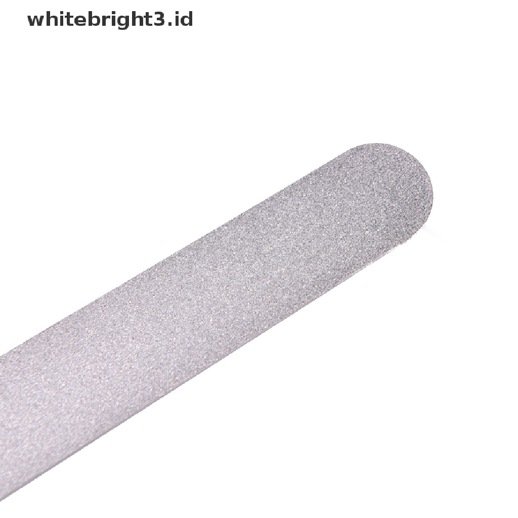 (whitebright3.id) Alat Kikir Kuku Dua Sisi Bahan Stainless Steel Untuk Manicure / Pedicure