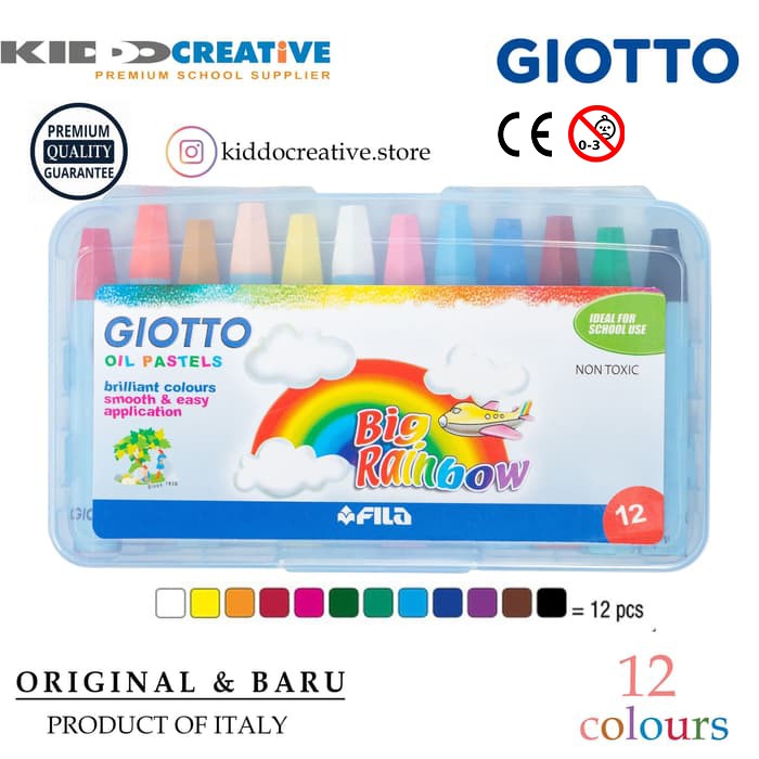 

GIOTTO OIL PASTEL PP CASE 12 COLS