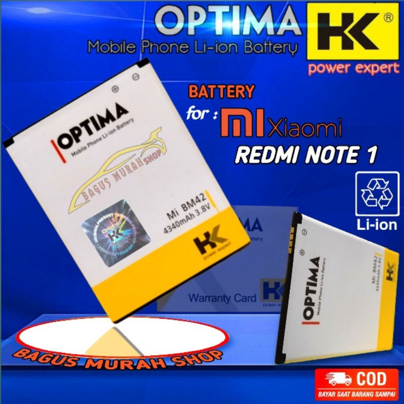 Baterai Double Power Redmi Note 1 BM42 Batre Batrai redmi note1 BM 42 batu handphone