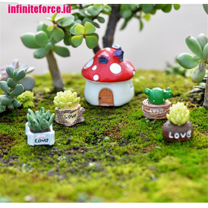 4Pcs Plant DIY Resin Fairy Garden Craft Decoration Miniature Micro Gnome Terrarium Gift