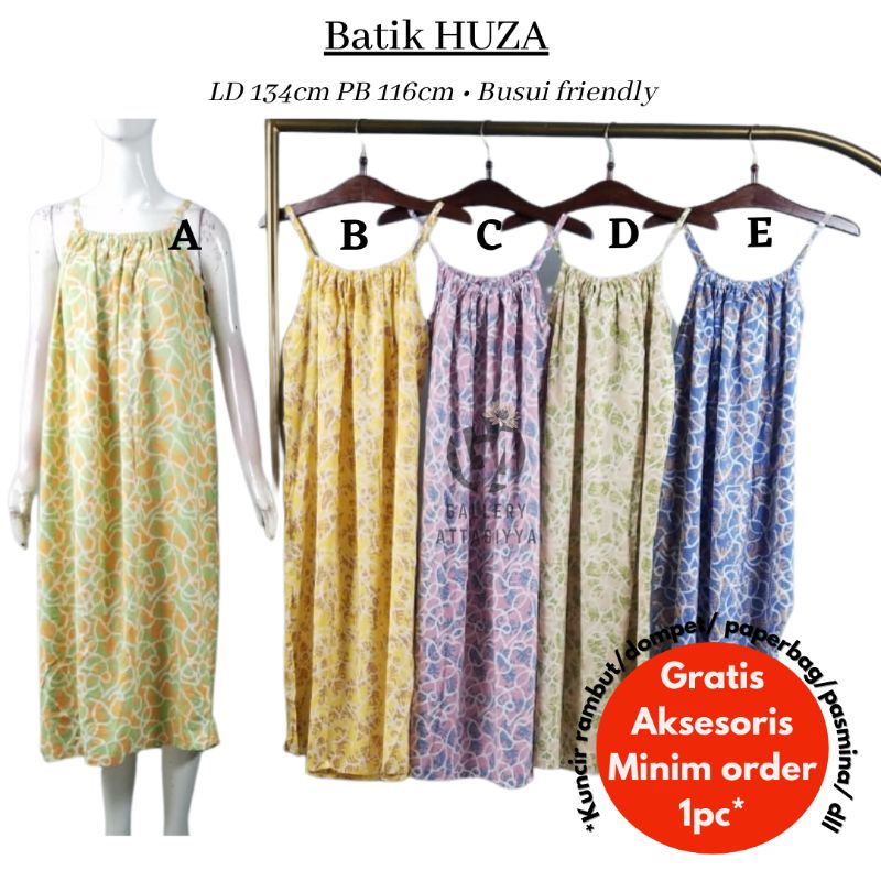 D Gantung Batik Huza / Daster Singlet kutung tali Busui grosir batik murah Pekalongan