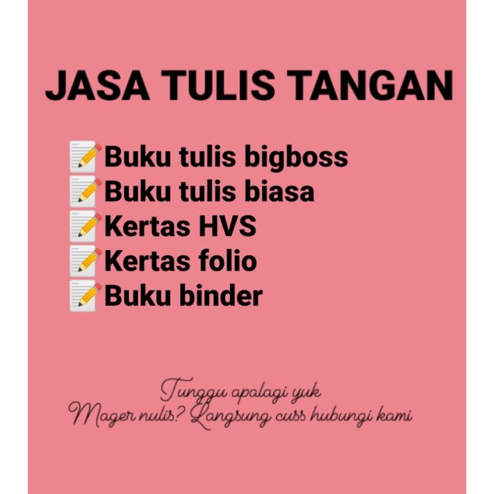 

jasa tulis tangan