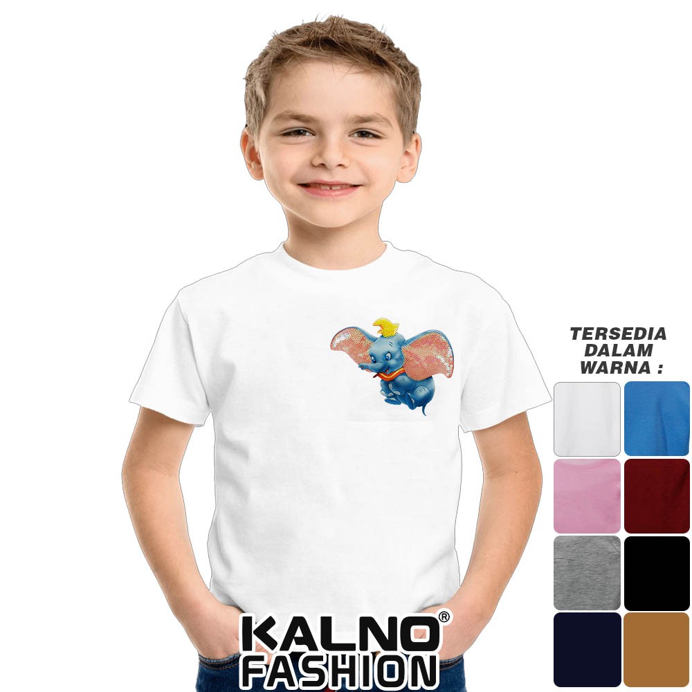 baju anak gambar gajah umur 1 - 7 tahun, baju anak karakter
