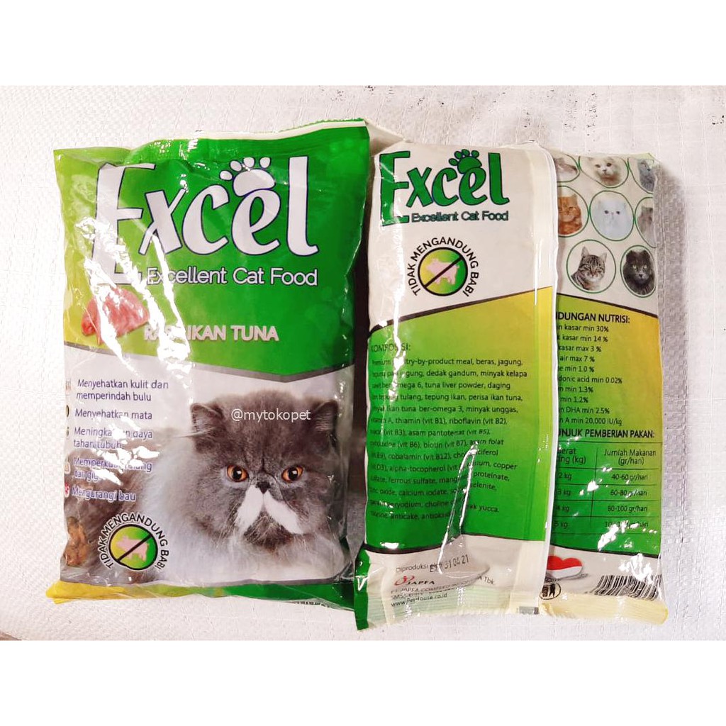 EXCEL 1KG - Makanan Kucing Rasa Tuna Kibble DONAT