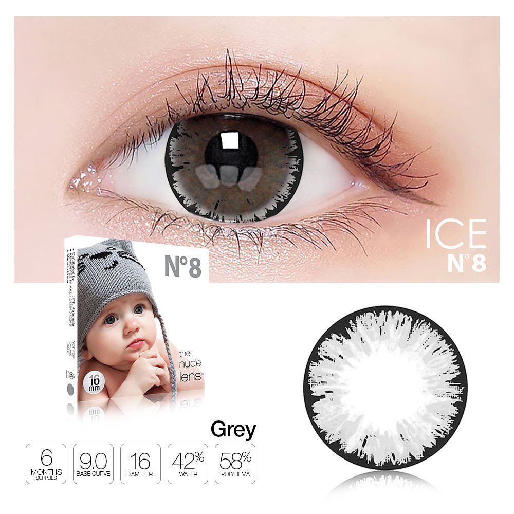 PAKET SOFTLENS N8 DIA 16MM + CAIRAN ICE 60ML + PINSET + LENSCASE / COD INSTAN SAMEDAY / LENSA KONTAK / PAKET MURAH