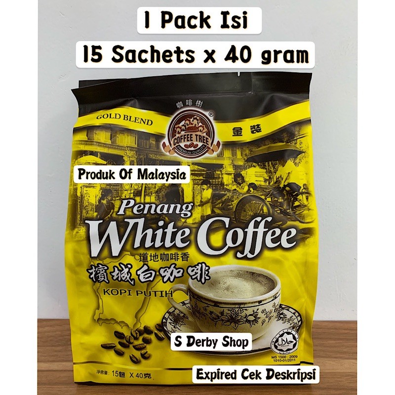 

Penang White Coffee Tree Gold Blend 3in1 Kopi Instan Malaysia