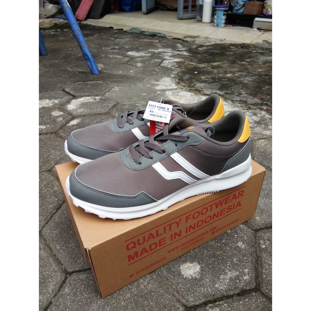 Sepatu Piero City Core B Grey Orange