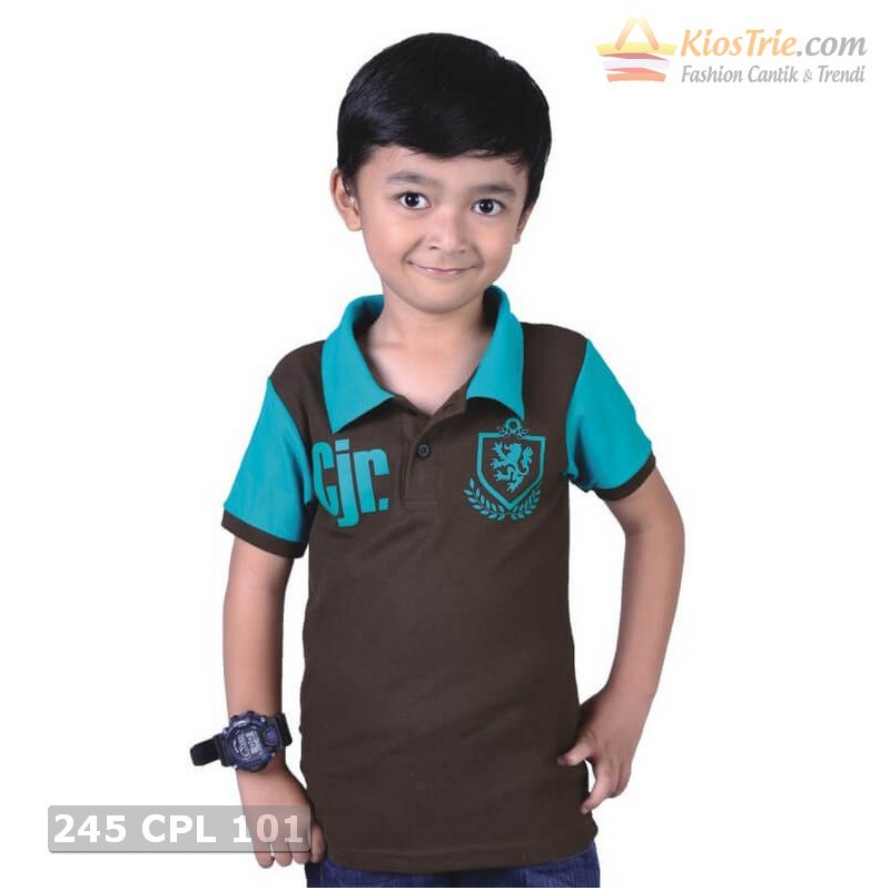 Kaos Polo Anak Laki-Laki | Bahan Lacoste | Warna COKLAT | Uk. 2~4~6~8 Tahun | 101 LPC