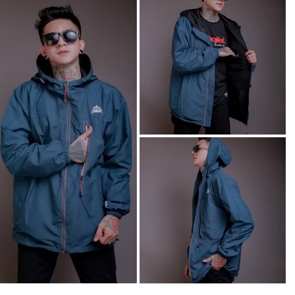 Jaket Parasut Pria dan Wanita Waterproof Terbaru M L XL Branded Original The Bojiel / Jaket Gunung Uniseks Model Outdoor BLD Tactical