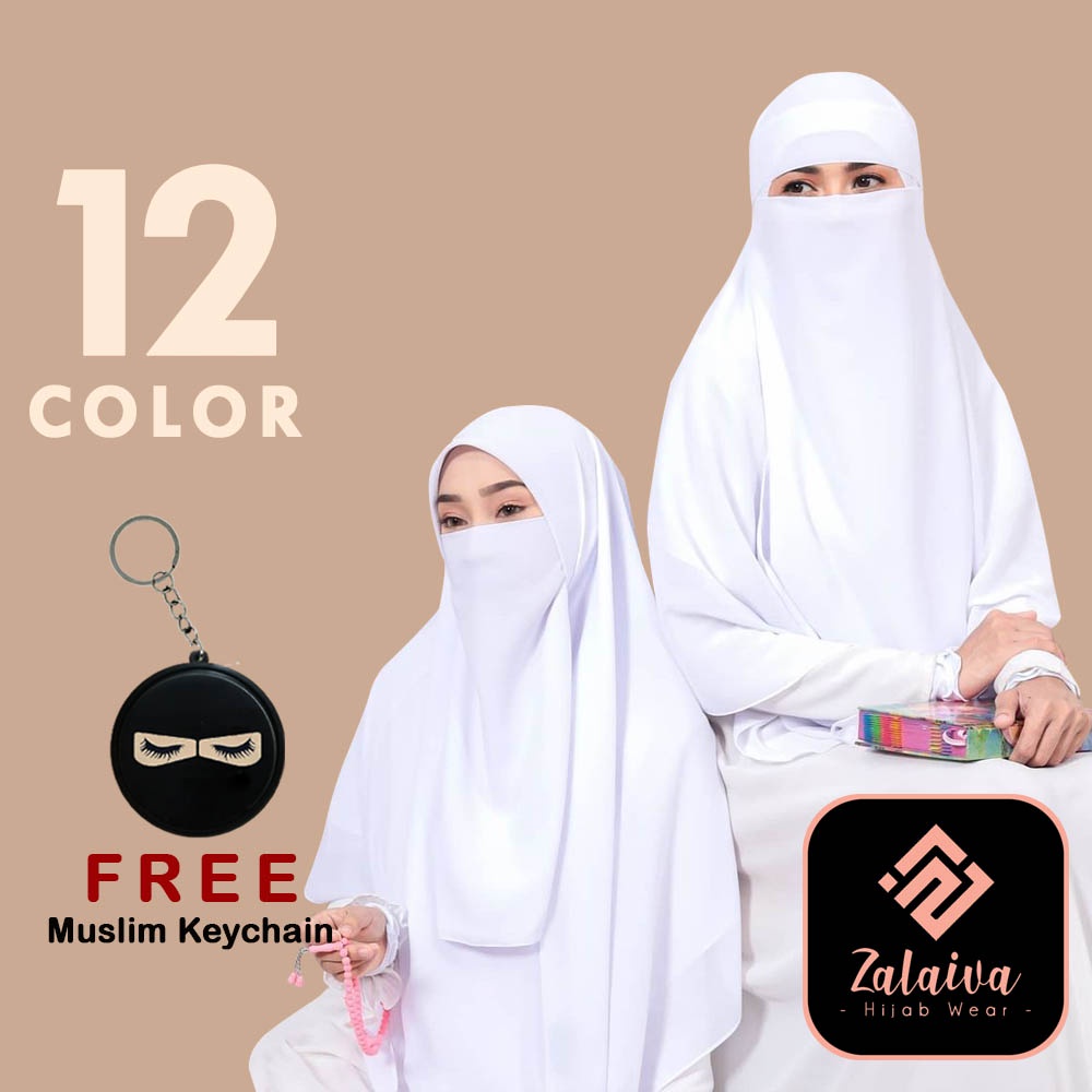 Cadar Warna Putih - Cadar Tali Cadar Bandana Cadar Mata Elang V-Shape  Tanpa Jahitan Bawah Mata